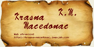 Krasna Macedonac vizit kartica